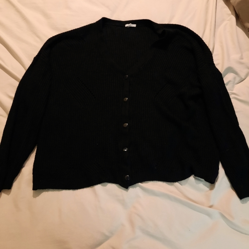 Maurices plus size 3 black over sized boyfriend Cardigan